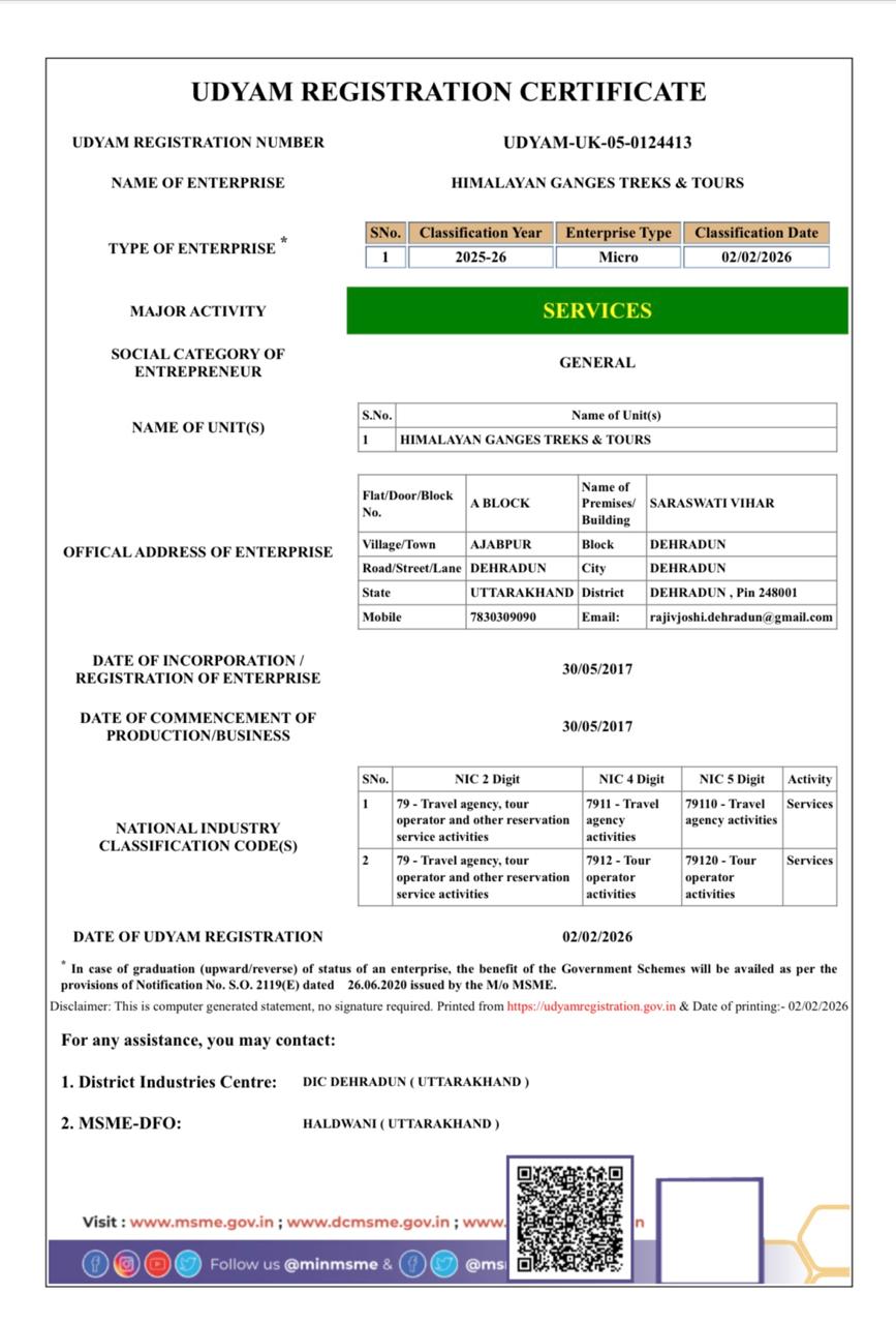 Udyam registration certificate